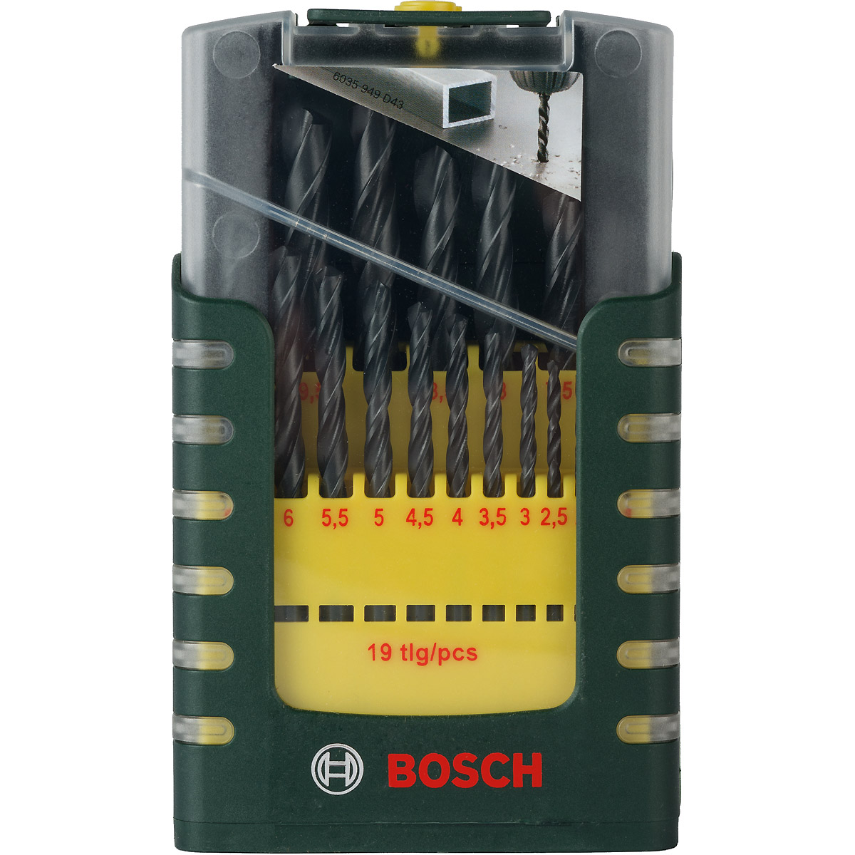 Bosch Metallbohrer-Set HSS-R, 19-teilig, 1 - 10 mm, Gripbox