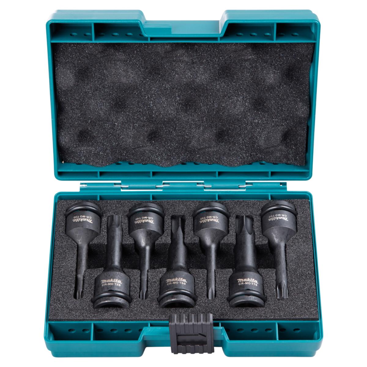 Makita T-Schlagnuss-Set 7-teiliges Set IMPACT BLACK, 1/2 Zoll Vierkant, Impact Black