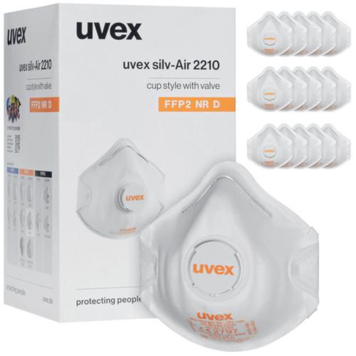 uvex silv-Air c Atemschutzmaske 2210 FFP2 - 15 Stück