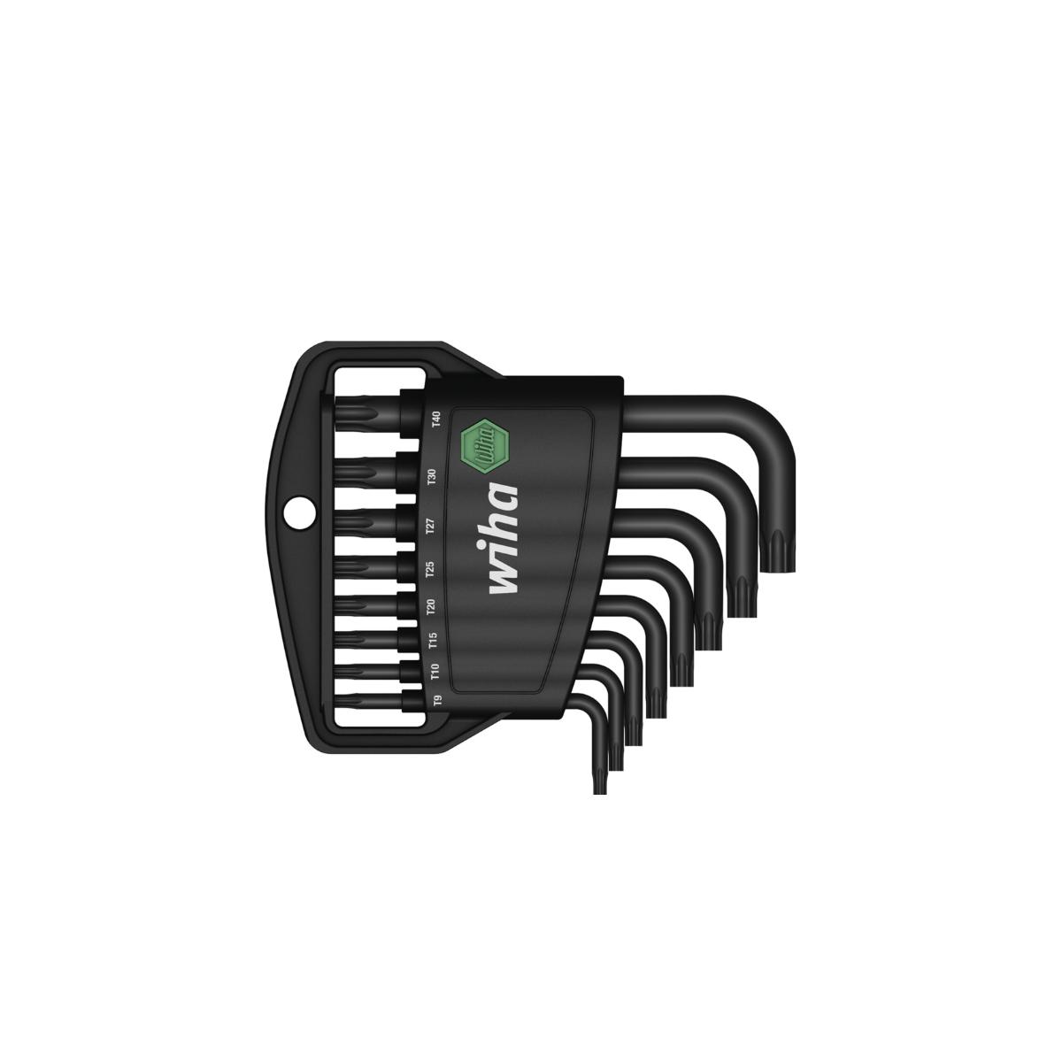Wiha Stiftschlüssel Set im Classic Halter TORX 8-teilges Set kurz, schwarzoxidiert