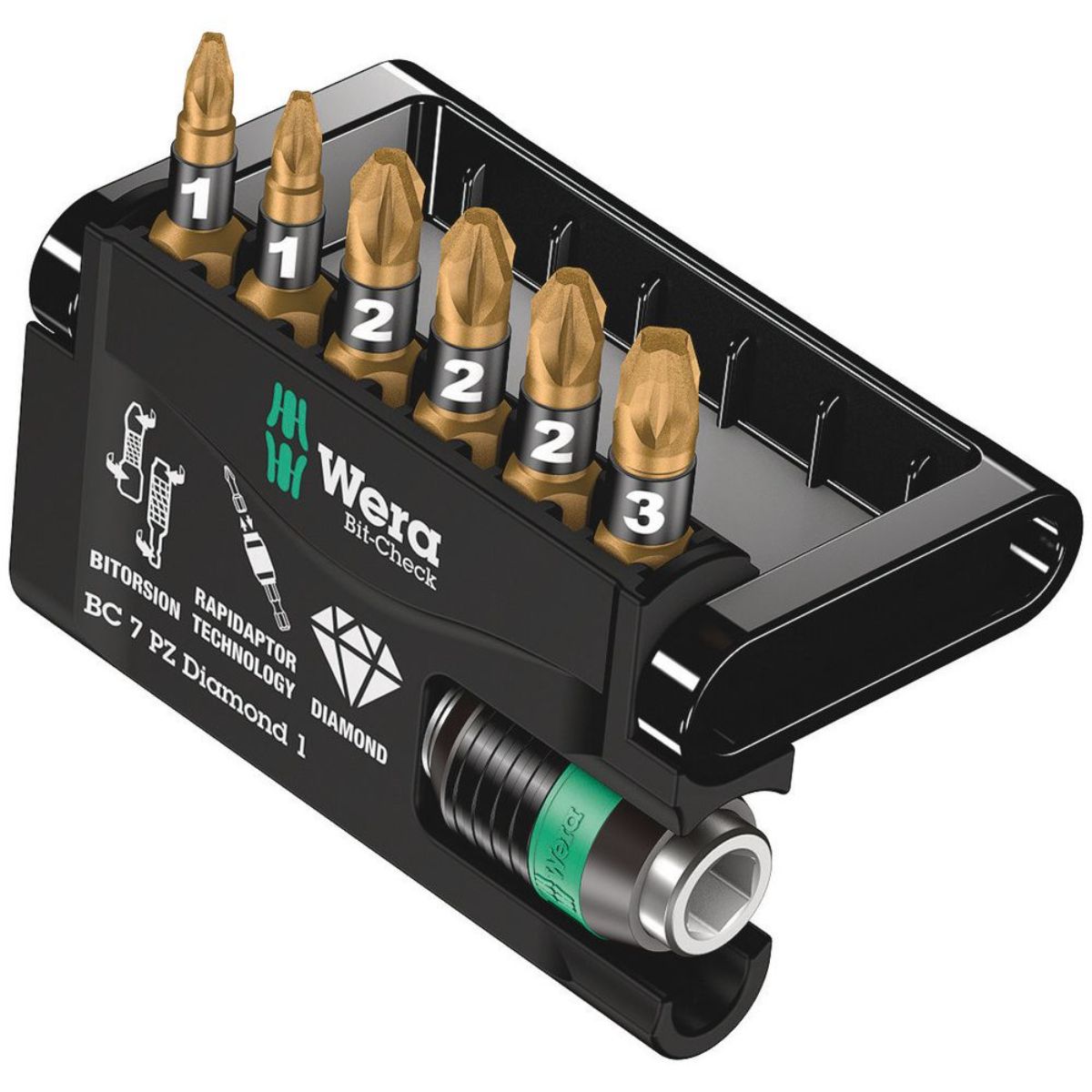 Wera Bit-Check 7 PZ Diamond 1, 7-teilig