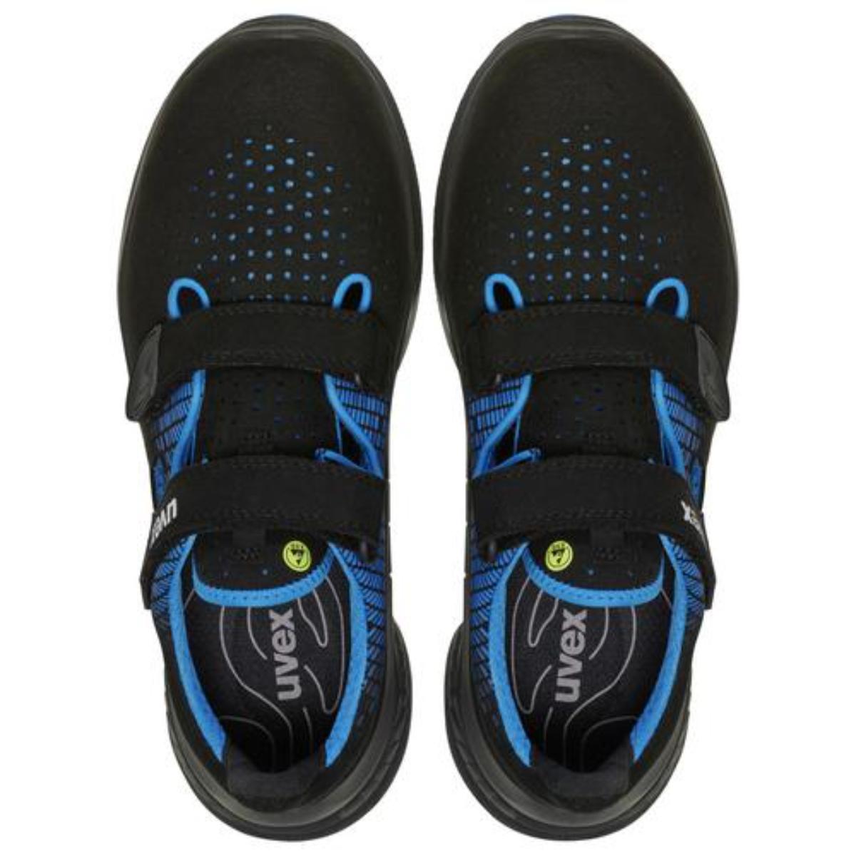 uvex 1 G2 Sicherheitsschuh Sandalen S1, blau/schwarz