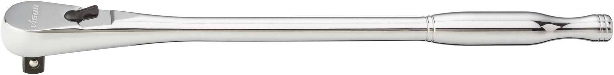 VIGOR Feinzahn-Umschaltknarre, lange Ausführung, V4946, Vierkant 12,5 mm (1/2 Zoll), 380 mm