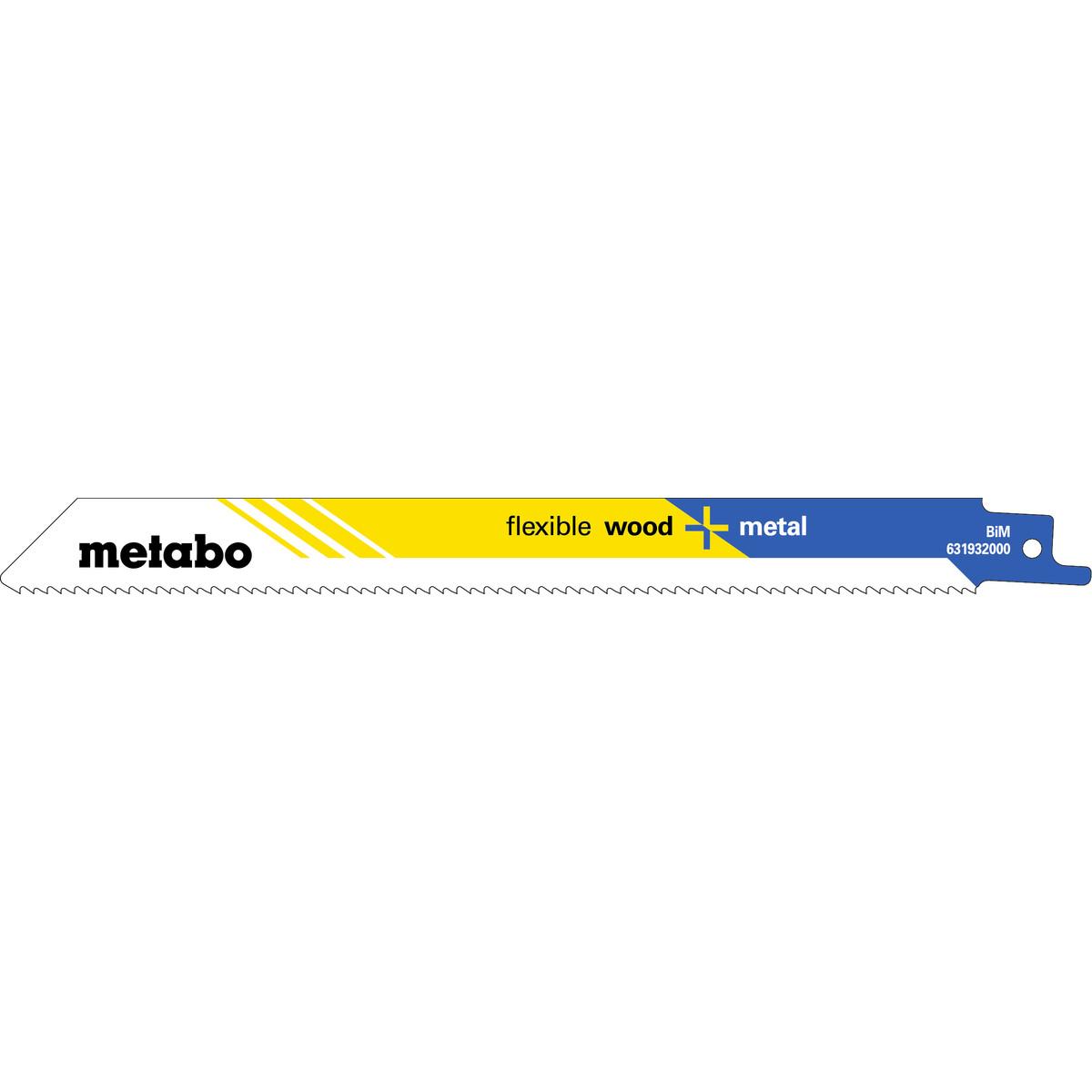 Metabo Säbelsägeblätter flexible wood + metal 200 mm BiM / 10 TPI