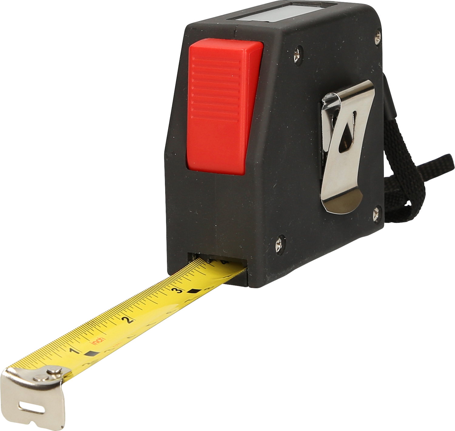KS Tools Elektrisches Bandmaß mit Feststeller und Gürtelclip, digital, 5 m, 19 mm