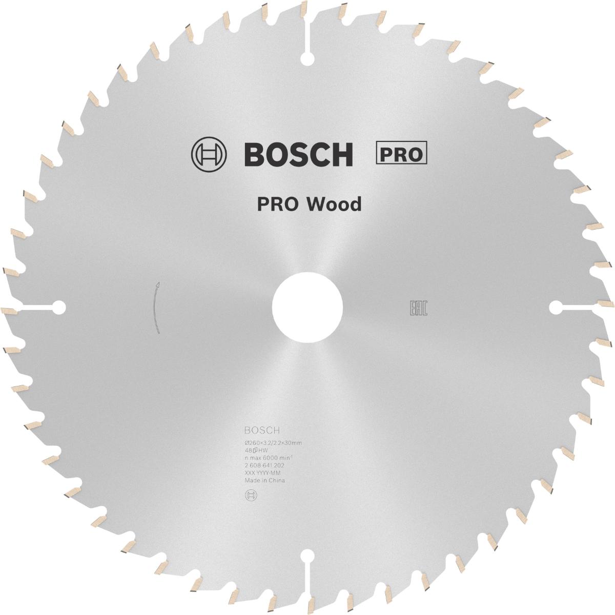 Bosch PRO Kreissägeblatt Optiline Wood für Kapp- und Gehrungssäge ø 260 mm