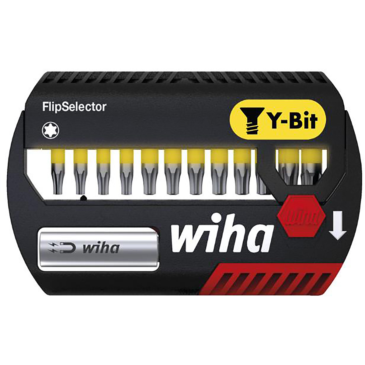 Wiha Bit Set FlipSelector Y-Bit 25 mm TORX 13-teilges Set 1/4 zoll C6,3