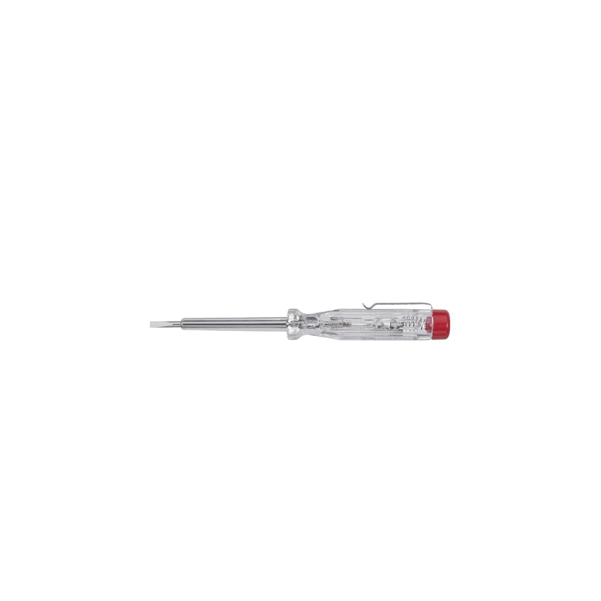 Wiha Spannungsprüfer 120-250 Volt Schlitz transparent, mit Ansteckclip