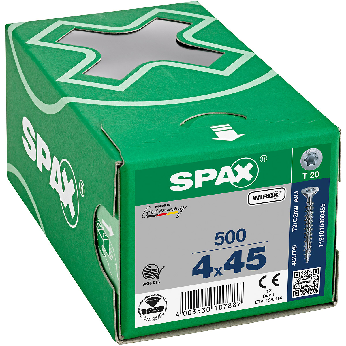 SPAX Senkmultikopf T-Star Plus T20 Vollgewinde WIROX, 500 Stück