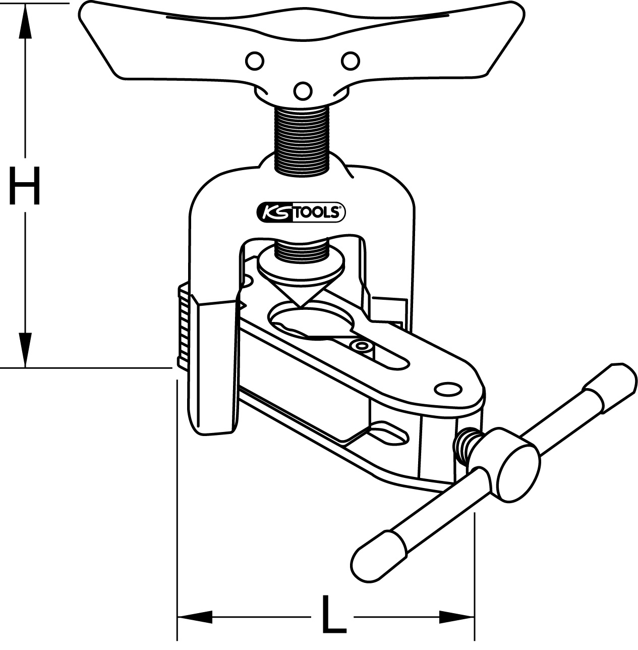 KS Tools Universal-Bördelgerät mit Schnellspannvorrichtung