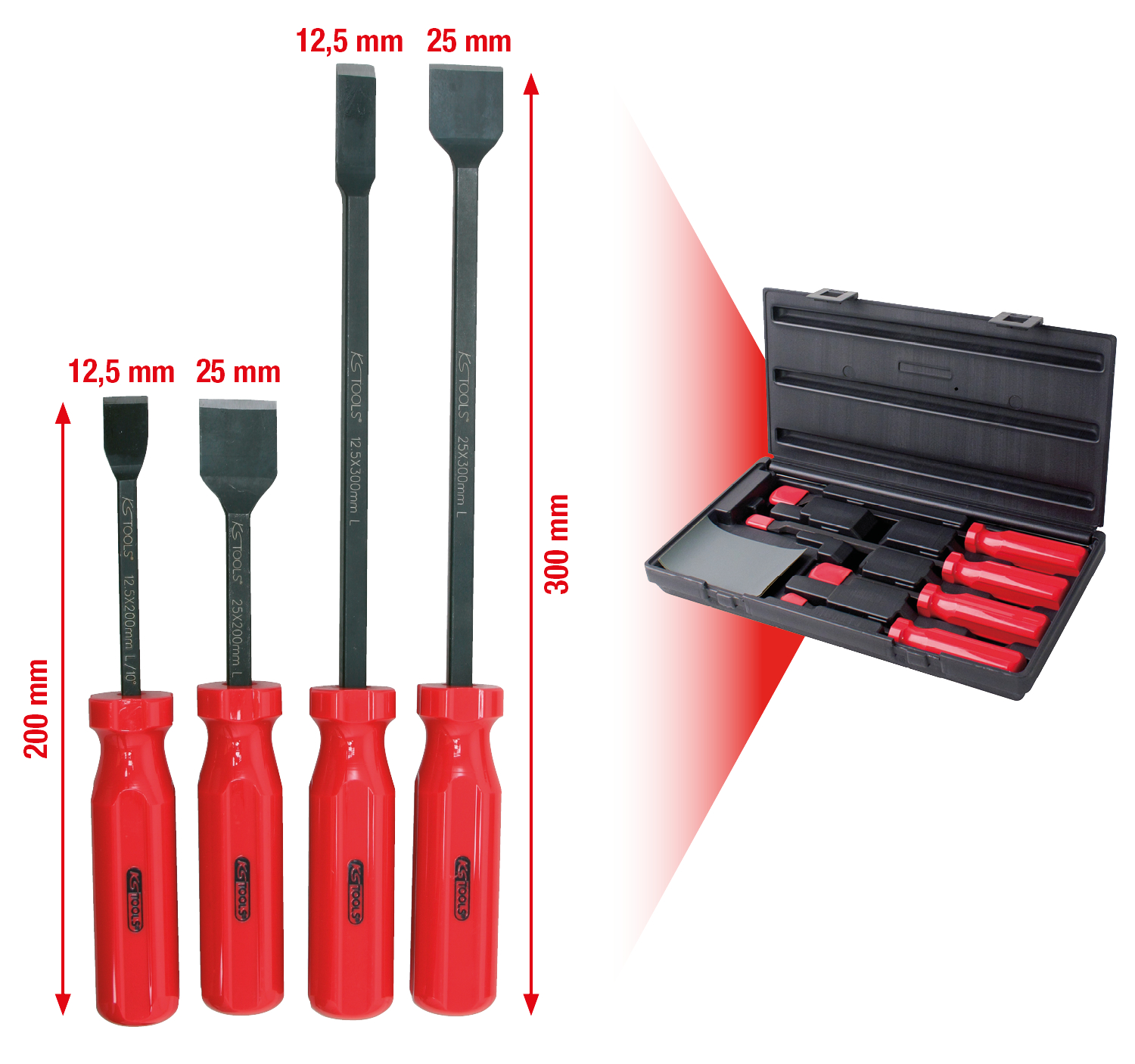 KS Tools Dichtungsschaber-Satz, 4-tlg