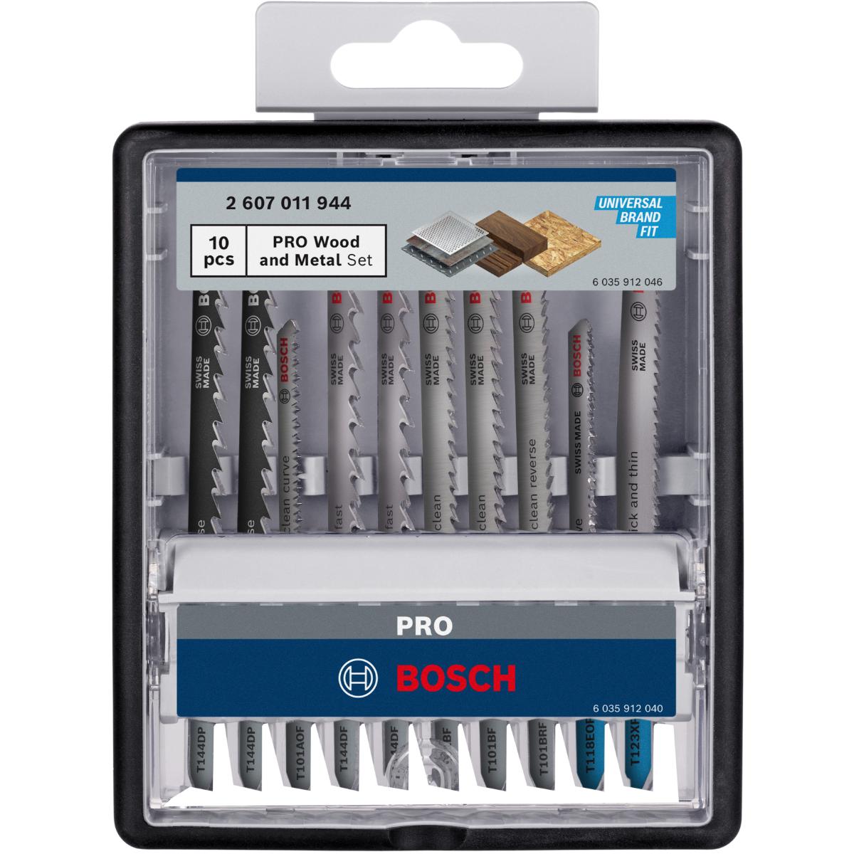 Bosch PRO Wood and Metal T 144 DP,T 123 XF,100 mm, 10-teiliges Set