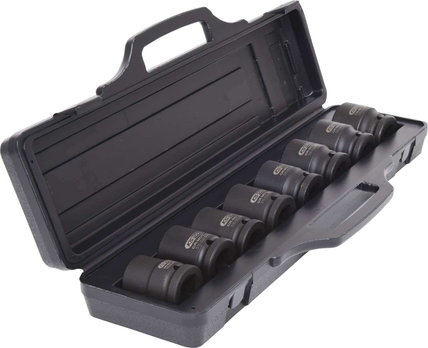 KS Tools 3/4" Sechskant-Kraft-Stecknuss-Satz, 8-tlg kurz, 24-38mm