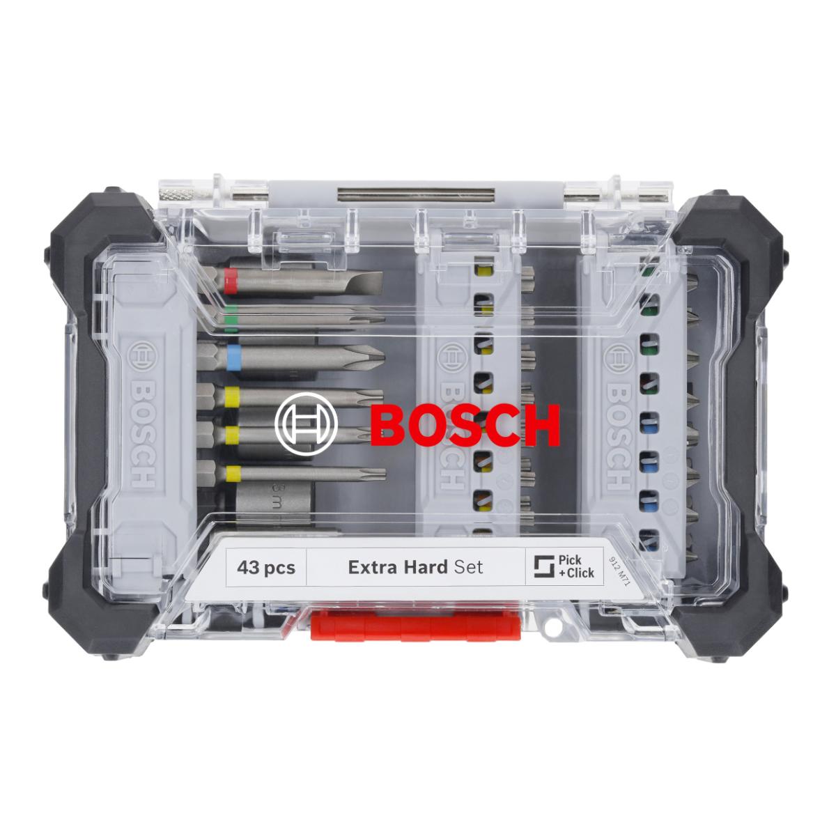Bosch Extra Hard im Pick and Click-Koffer, 43‑teiliges Set