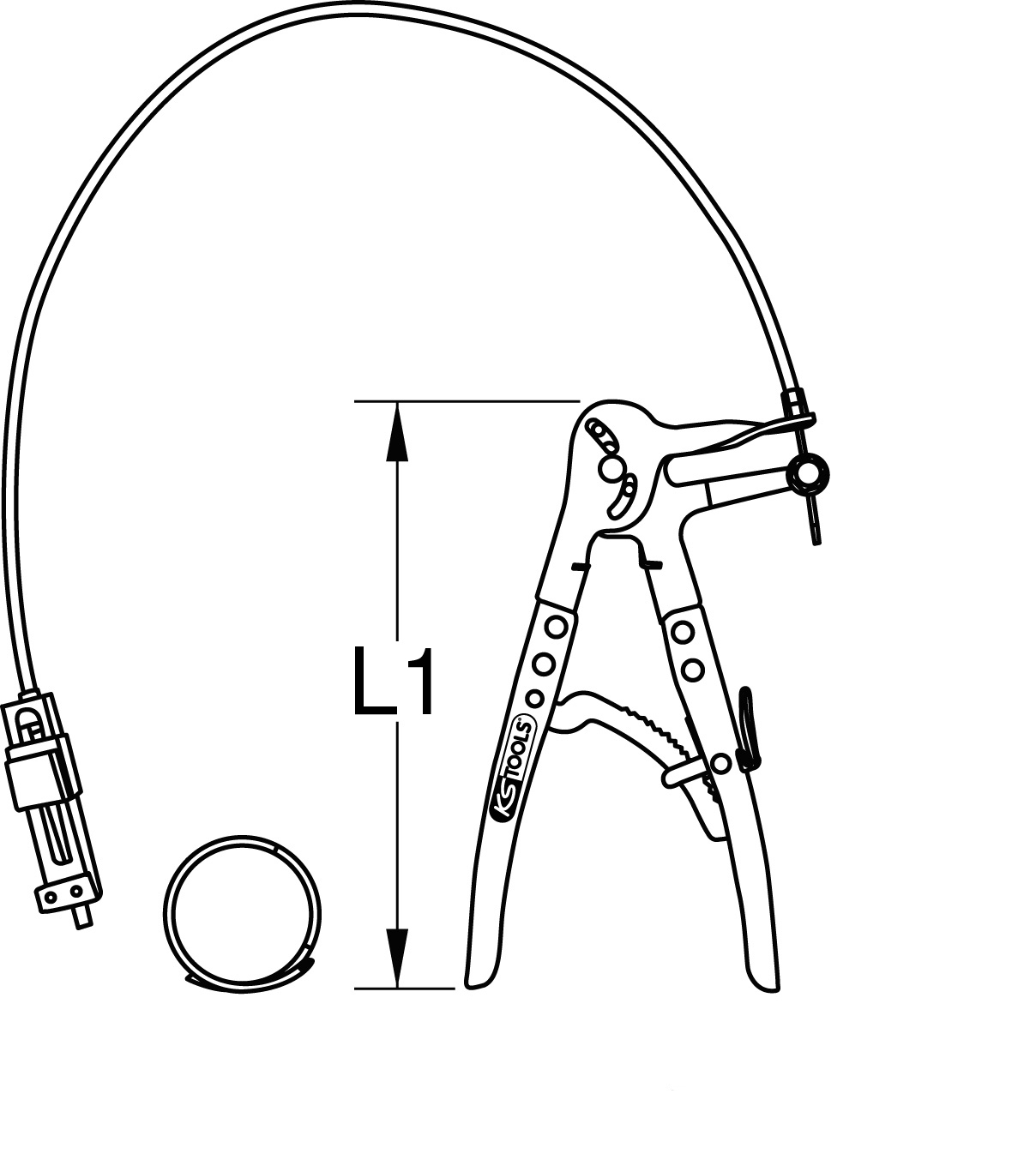 KS Tools Schlauchklemmenzange Typ MU3, 240mm