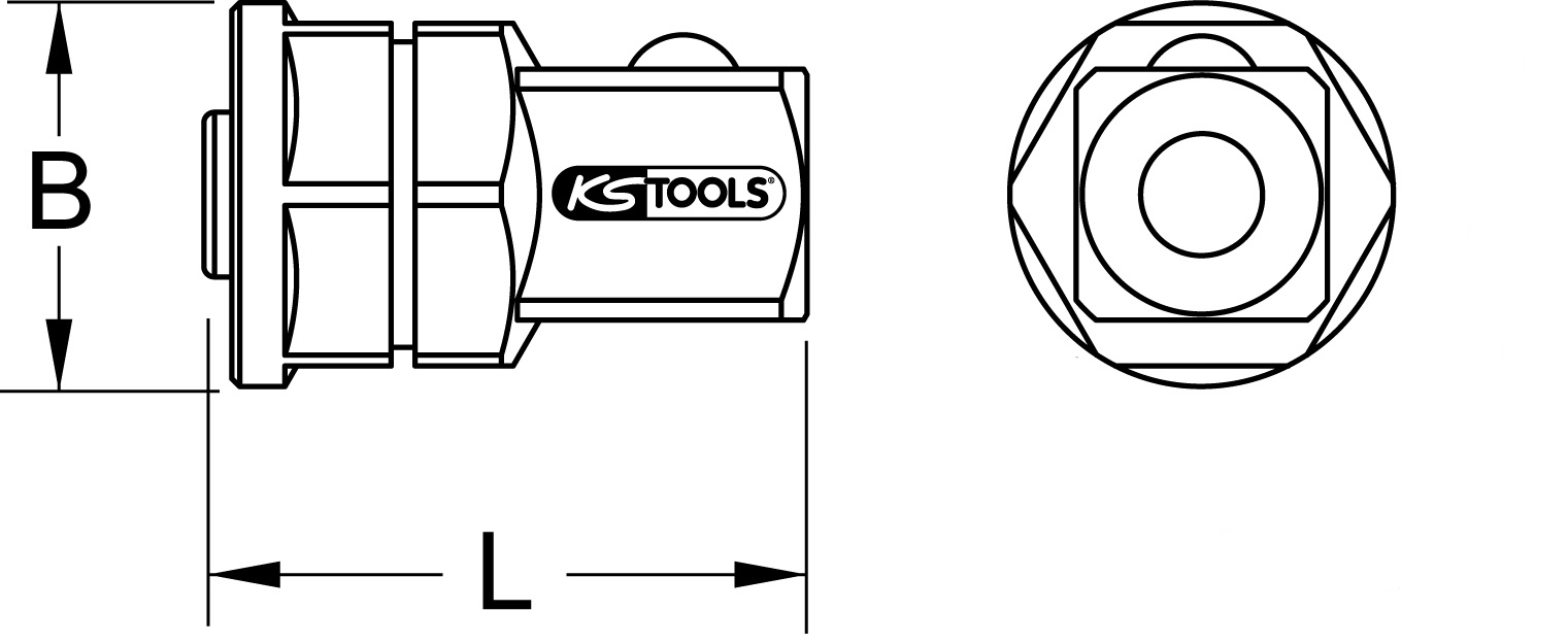 KS Tools GEARplus RINGSTOP-Stecknuss-Adapter