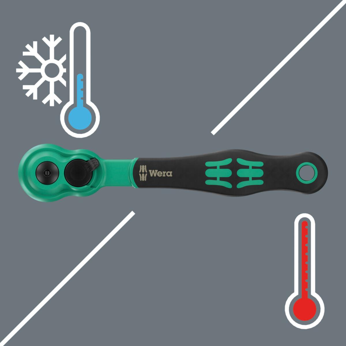 Wera 8100 SA 15 Zyklop Comfort Knarrensatz, Umschalthebel, 1/4"-Antrieb, zöllig , 28-teiliges Set