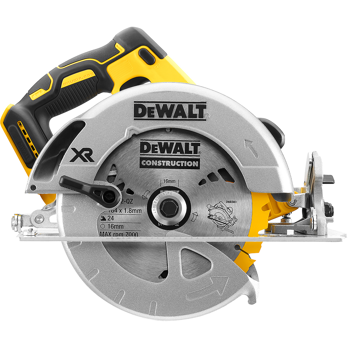 DEWALT Akku-Handkreissäge 18V 184mm Basisversion für Akku Plus