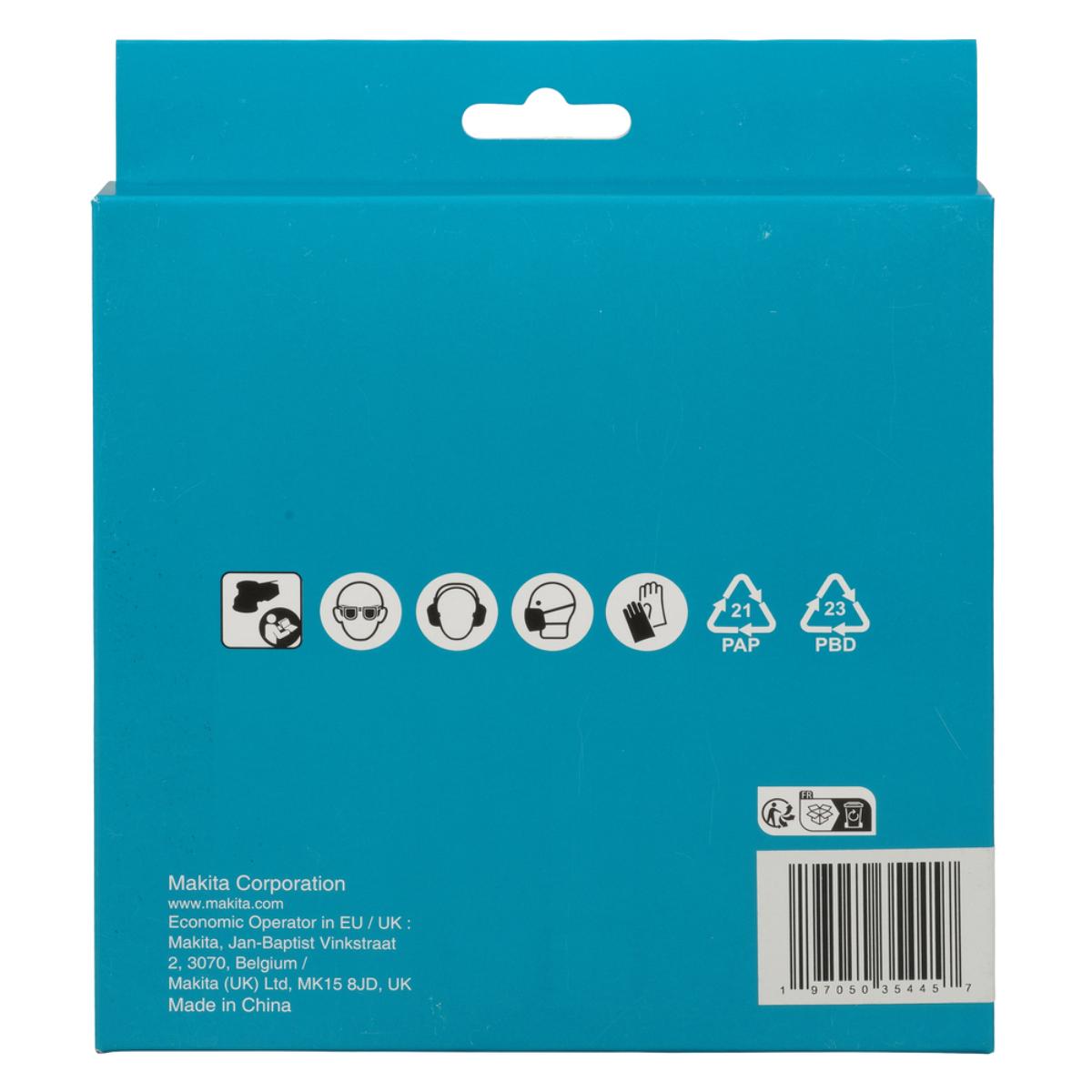 Makita Netzschleifmittel 150mm, Körnung A320,Klett, Gitter, 10 Stück