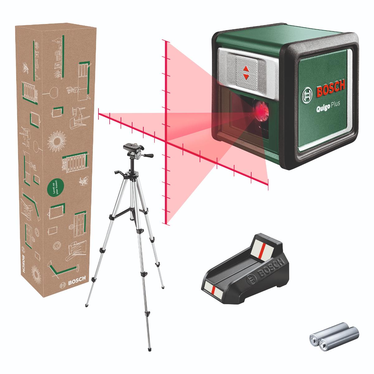 Bosch Kreuzlinien-Laser Quigo Plus ECO- Lieferkarton