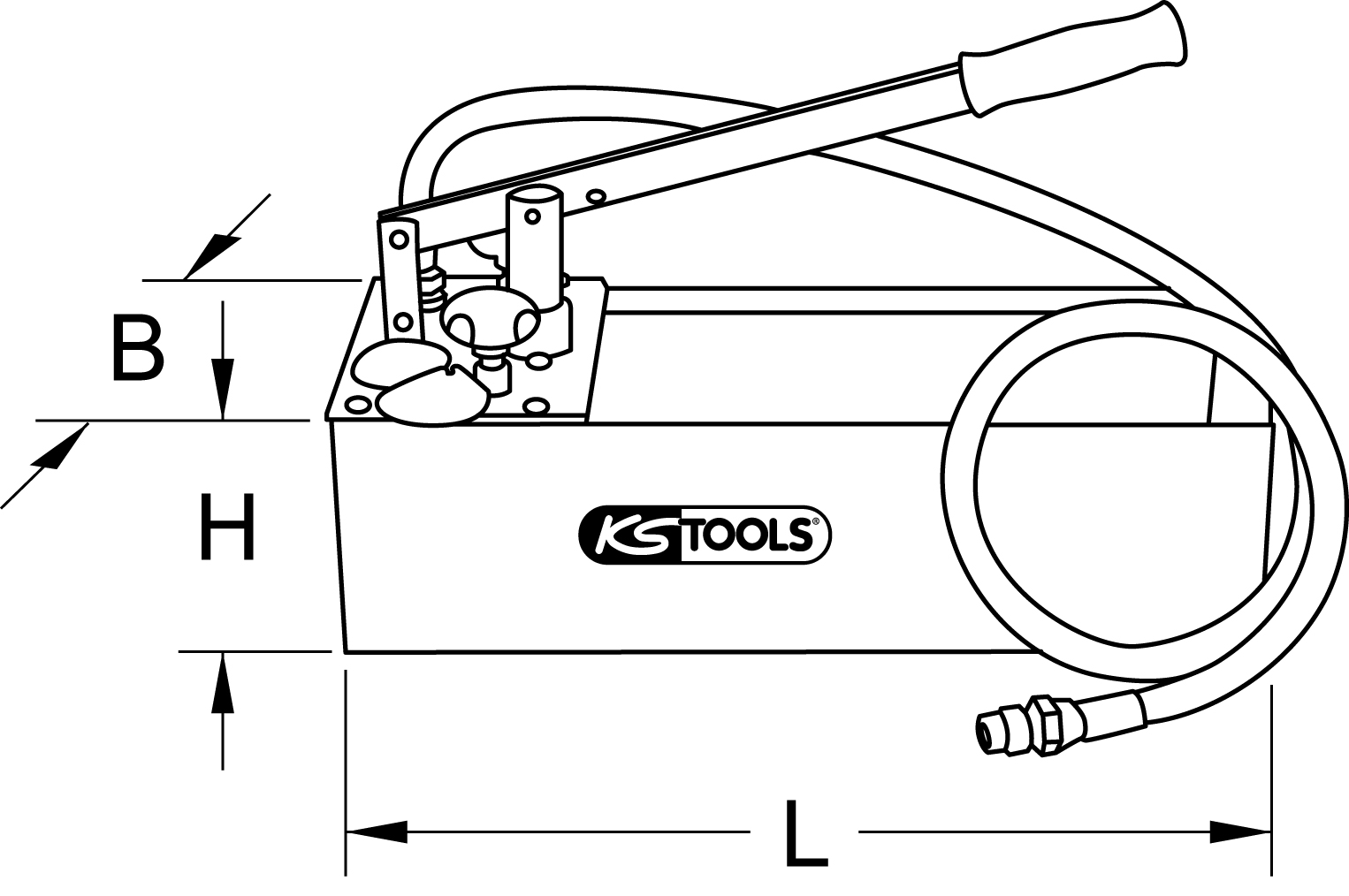 KS Tools Druck-Prüfpumpe, 12 Liter