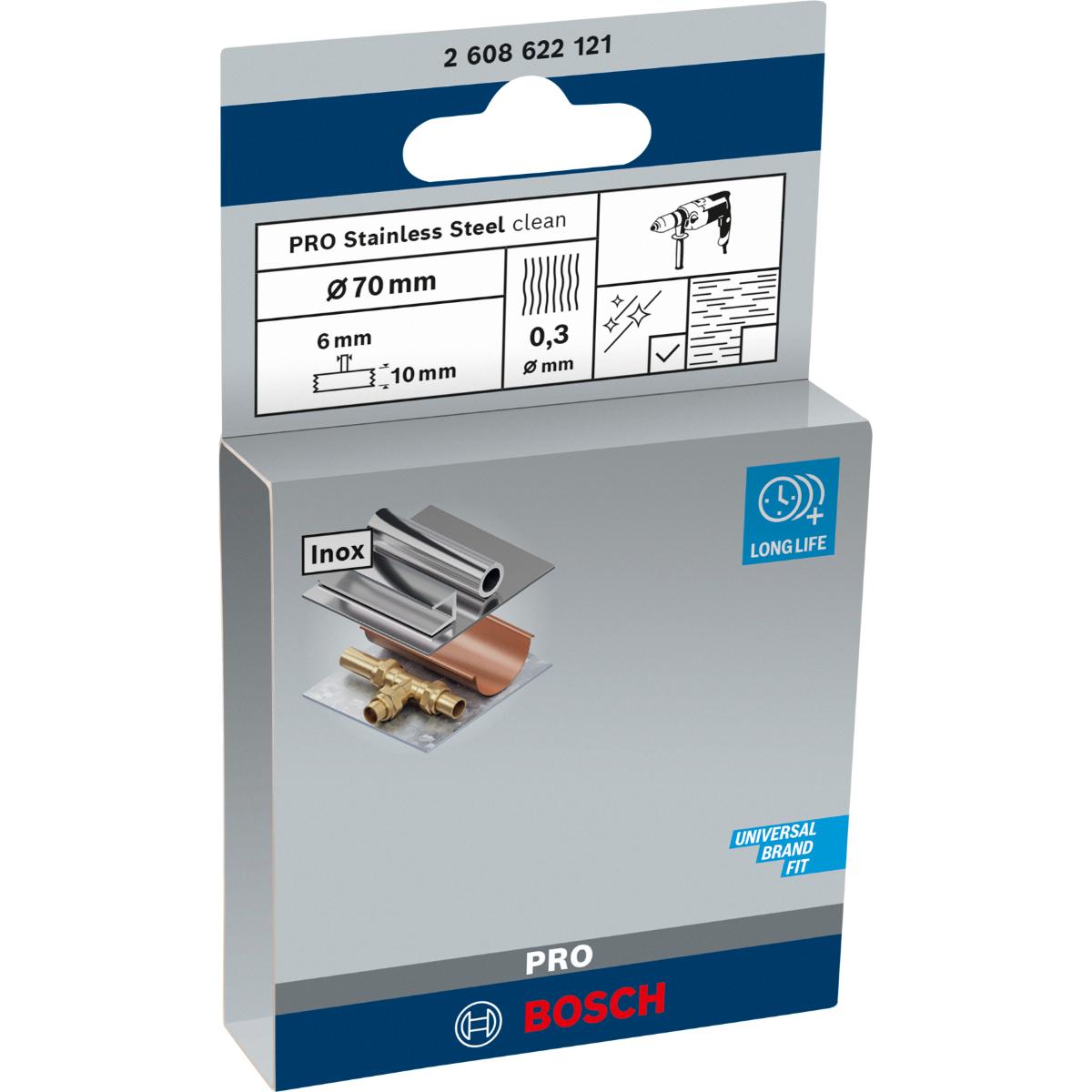Bosch PRO Scheibenbürste, gewellt, rostfrei, 4500 U/ min