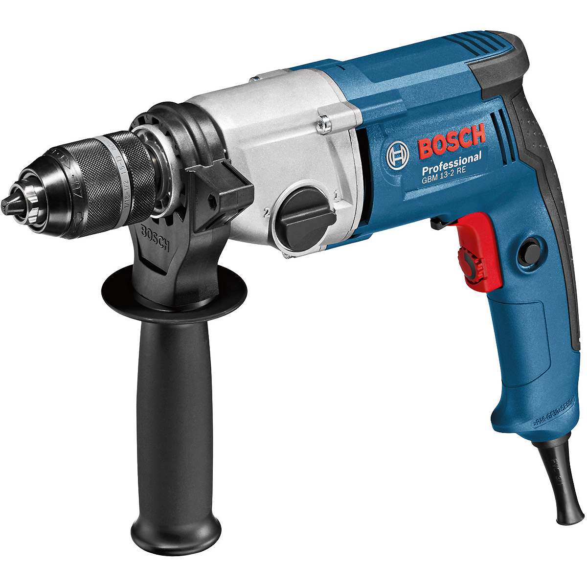 Bosch Bohrmaschine GBM 13-2 RE: Schnellspannbohrfutter, Zusatzhandgriff