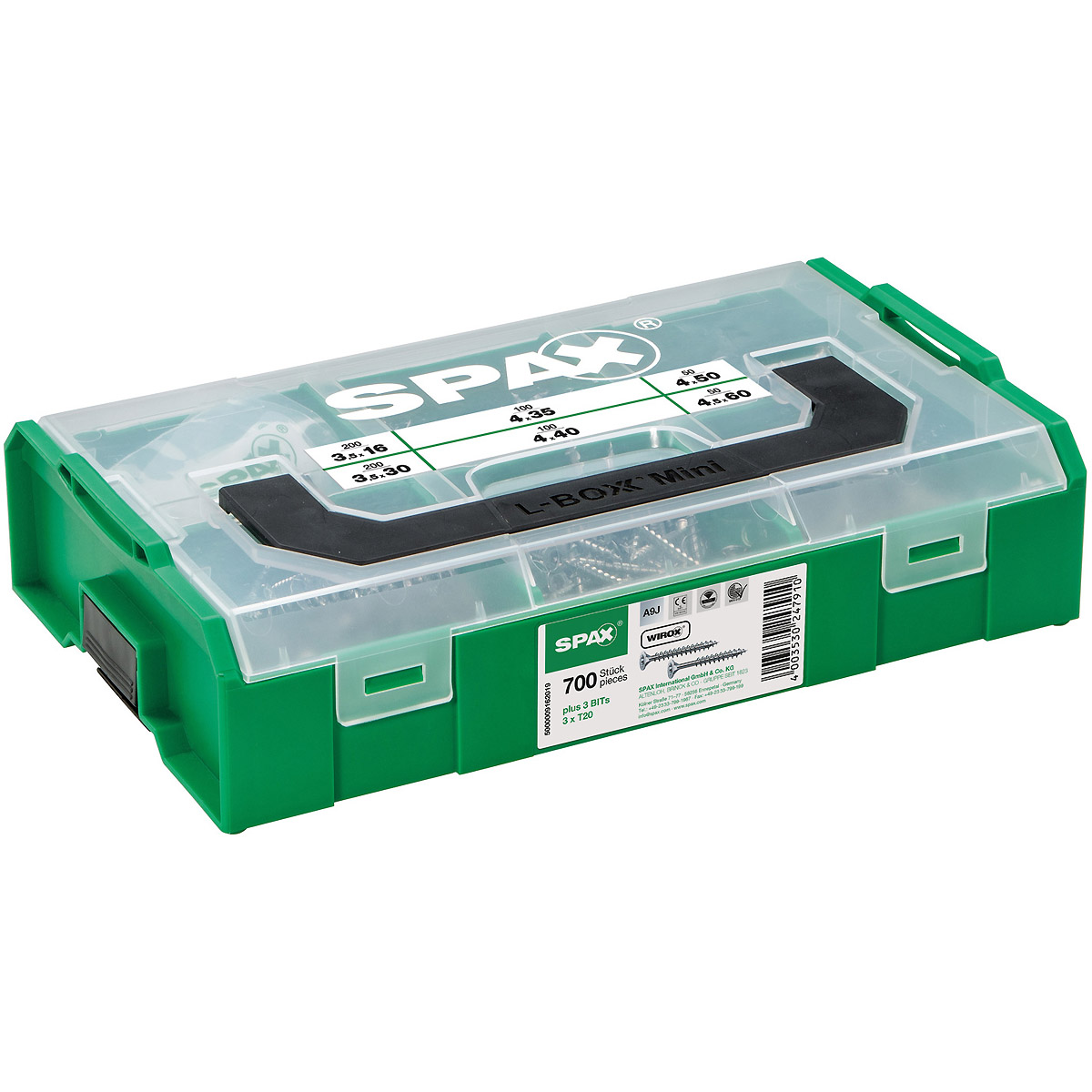 SPAX Montagekasten L-Boxx Mini Kunststoff T-Star Plus WIROX