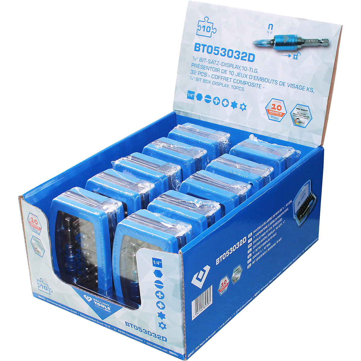 Brilliant Tools Bit-Satz, 32-tlg. Display, 10 Stk