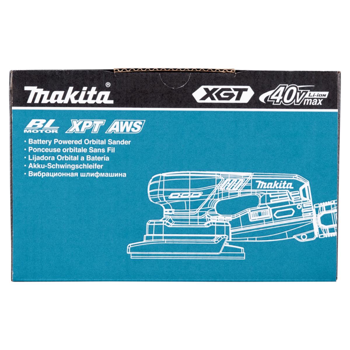 Makita Akku-Schwingschleifer XGT - Connector - 80x130 mm - 3,0 mm Hub - 1,6 m Kabel - BO005CGZ