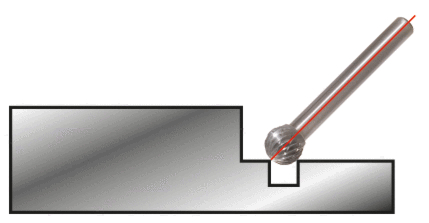 KS Tools HM Kugel-Frässtift Form D