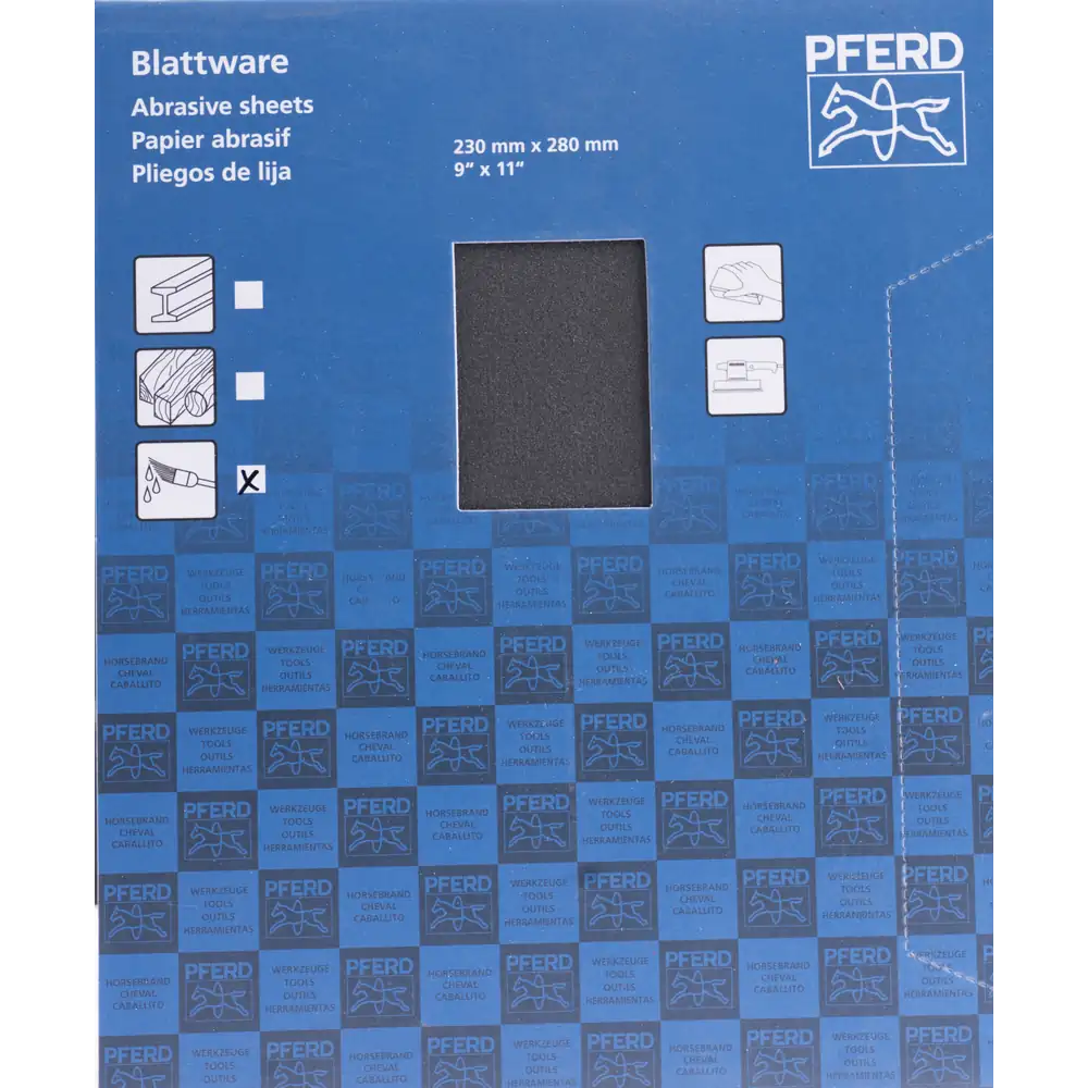 PFERD TOOLS Wasserfester Papier Schleifbogen 230x280mm BP-W ECO PAINT SiC220 für Lackbearbeitung