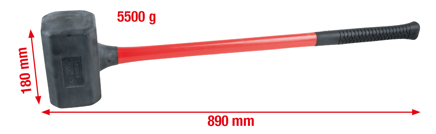 KS Tools Rückschlagfreier Schonhammer, XL, 5500g