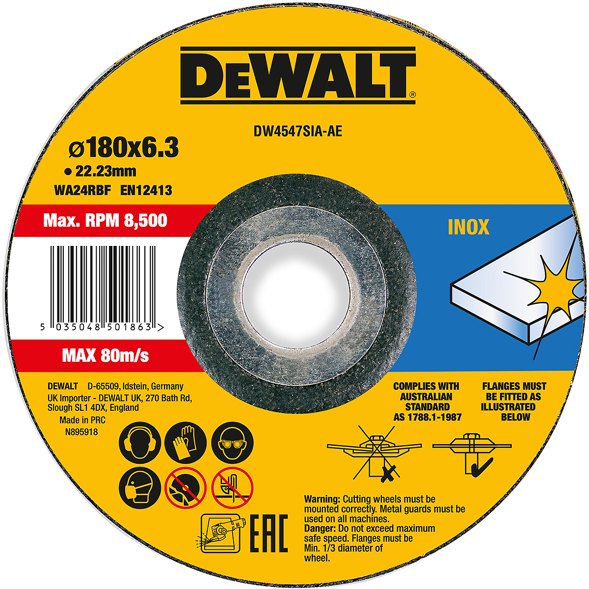 DEWALT High Performance Schruppscheibe Inox