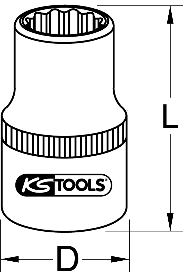 KS Tools Bremssattelstecknuss für Renault-Scania-Volvo, 11-kant