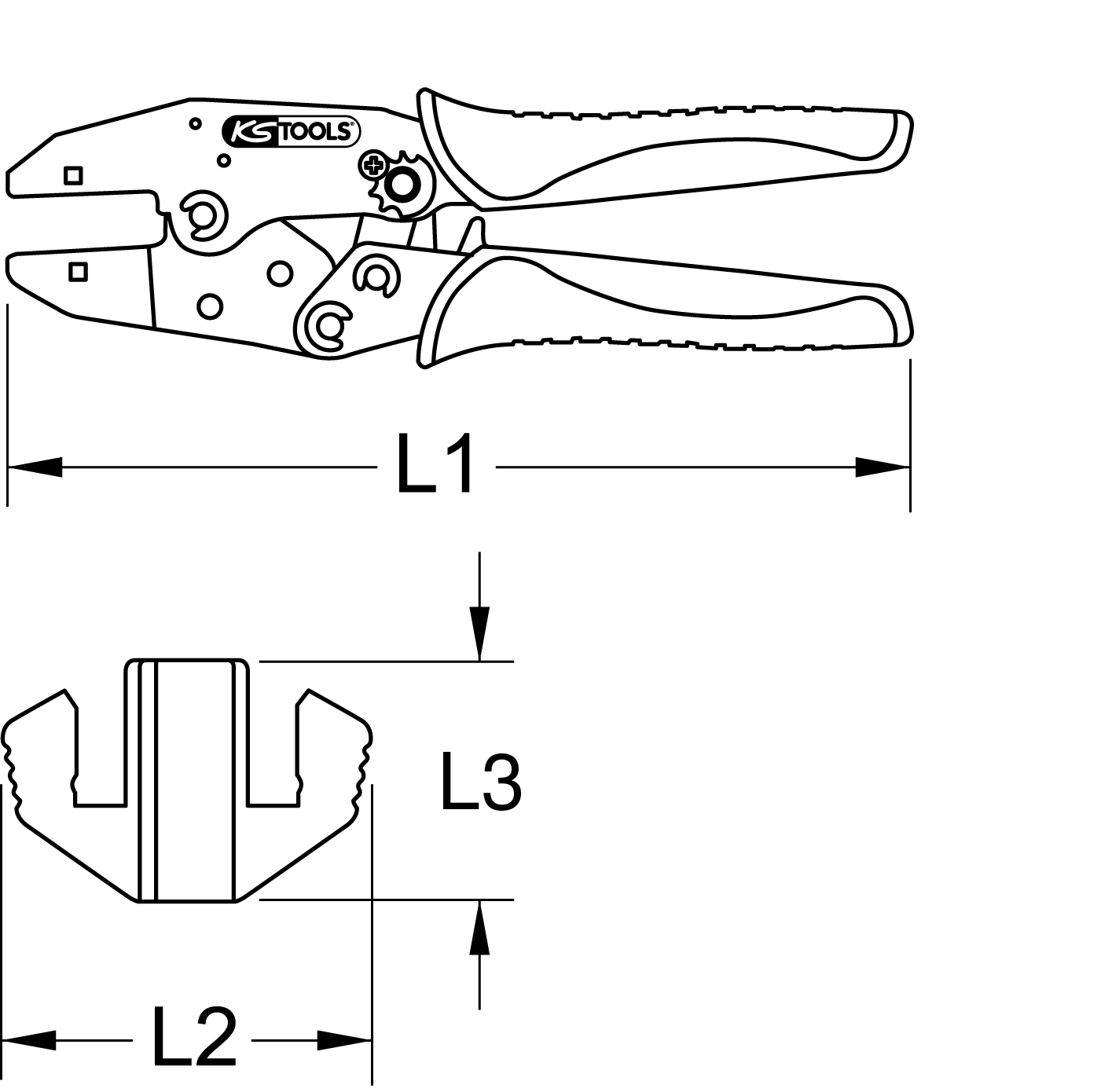 KS Tools Crimpzange für Westernstecker