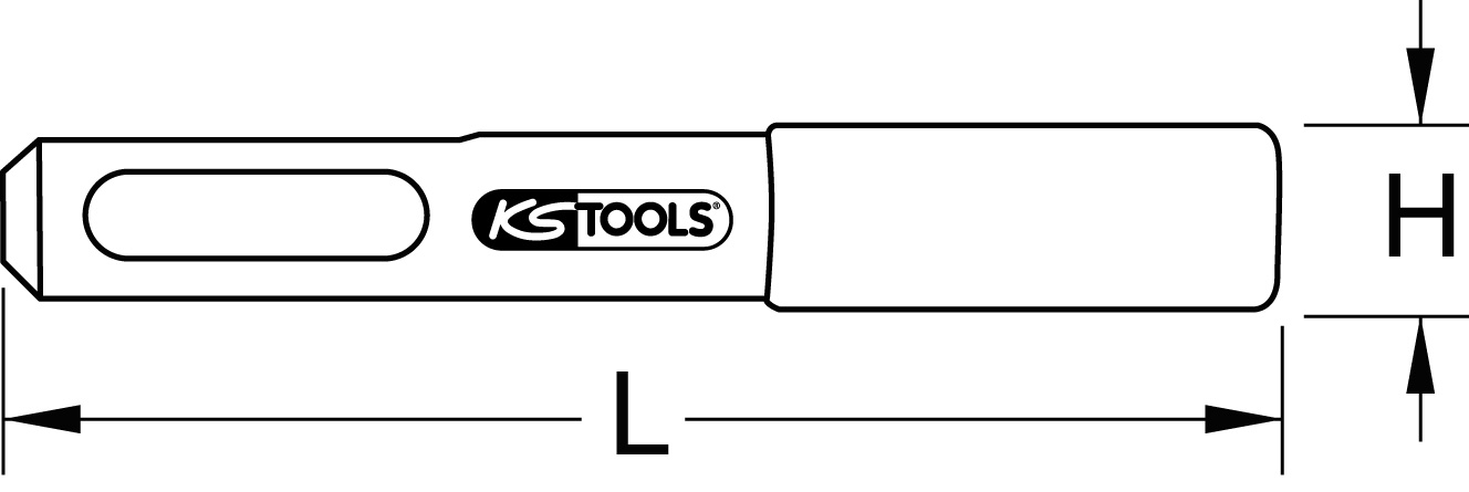 KS Tools 1/4" Magnetischer SDS-Bithalter, 75mm