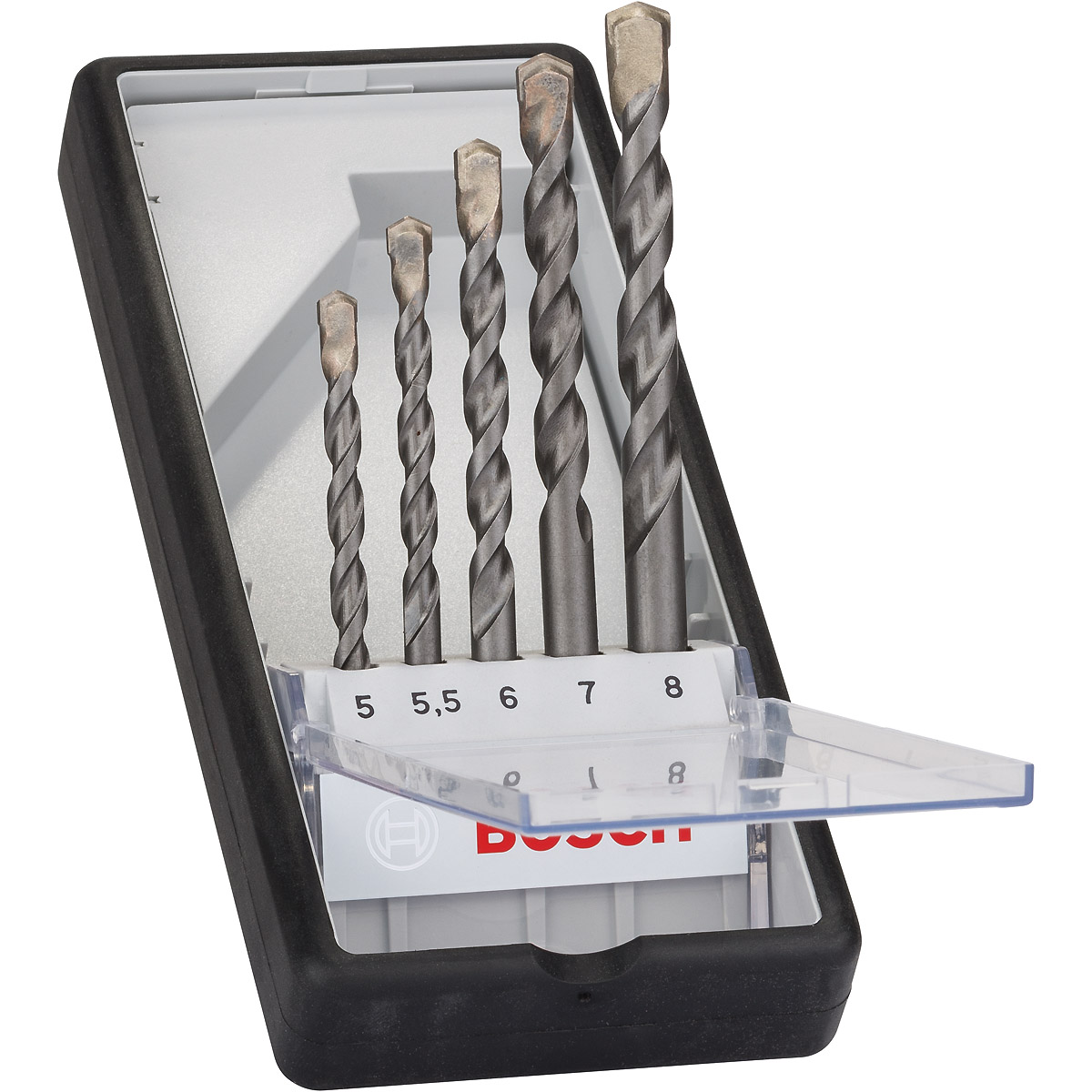 Bosch Betonbohrer-Robust Line-Set CYL-3, Silver Percussion, 5-teilig, 5 - 8 mm