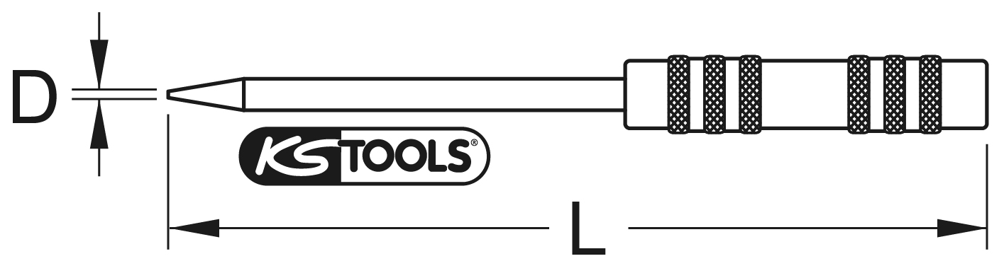 KS Tools Hartmetall-Anreißnadel, 170mm