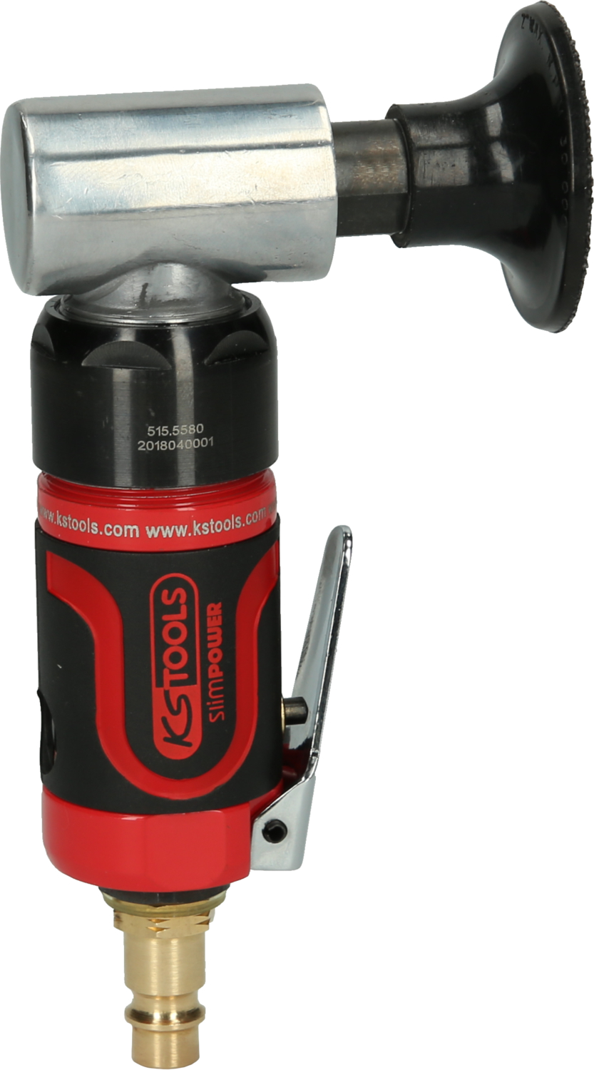 KS Tools SlimPOWER Mini-Druckluft-Schleifmaschine für große Pads, 19000 U-min