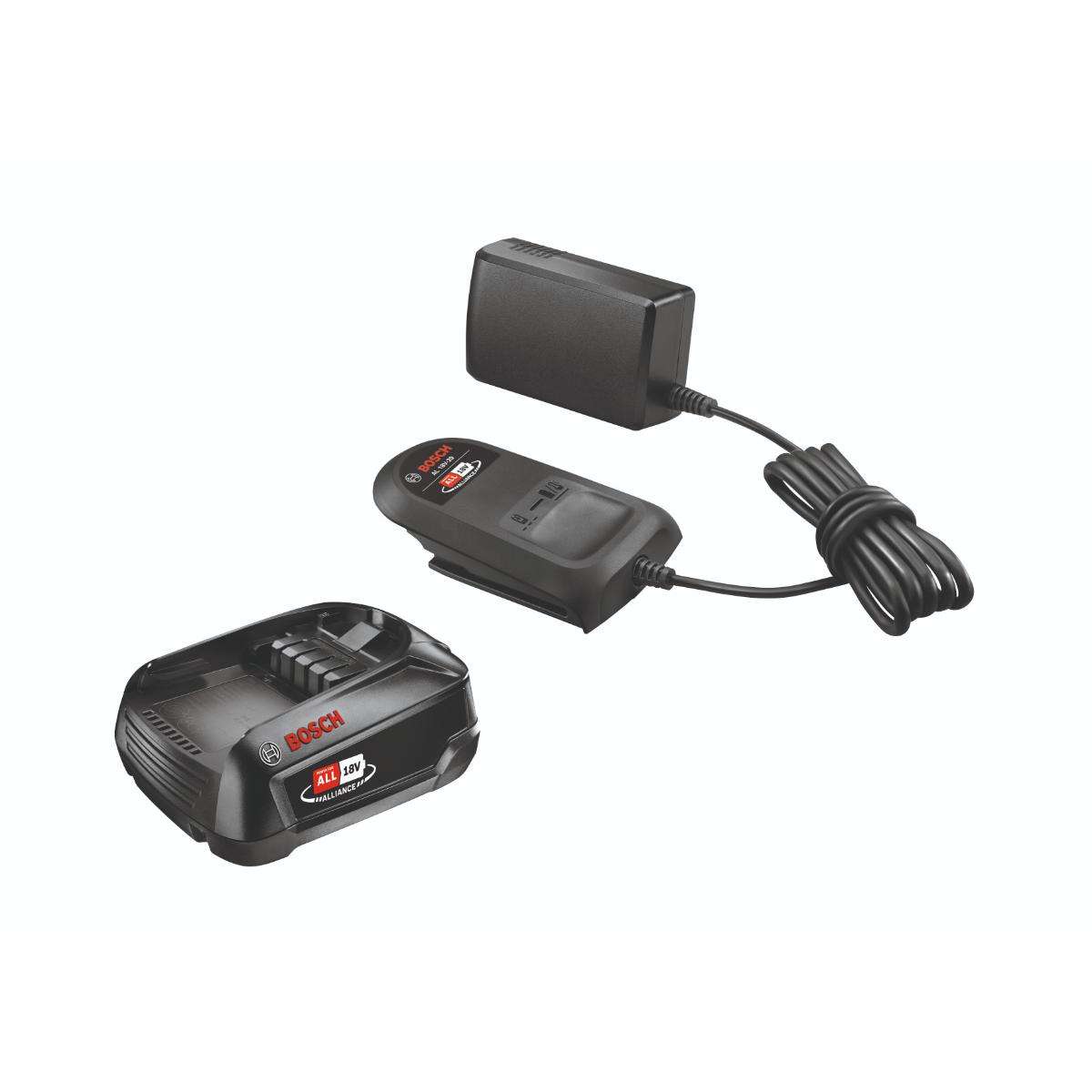Bosch Starter-Set 18V Alliance, 1 x Akku PBA 18V 2.0Ah + Ladegerät AL 18V-20