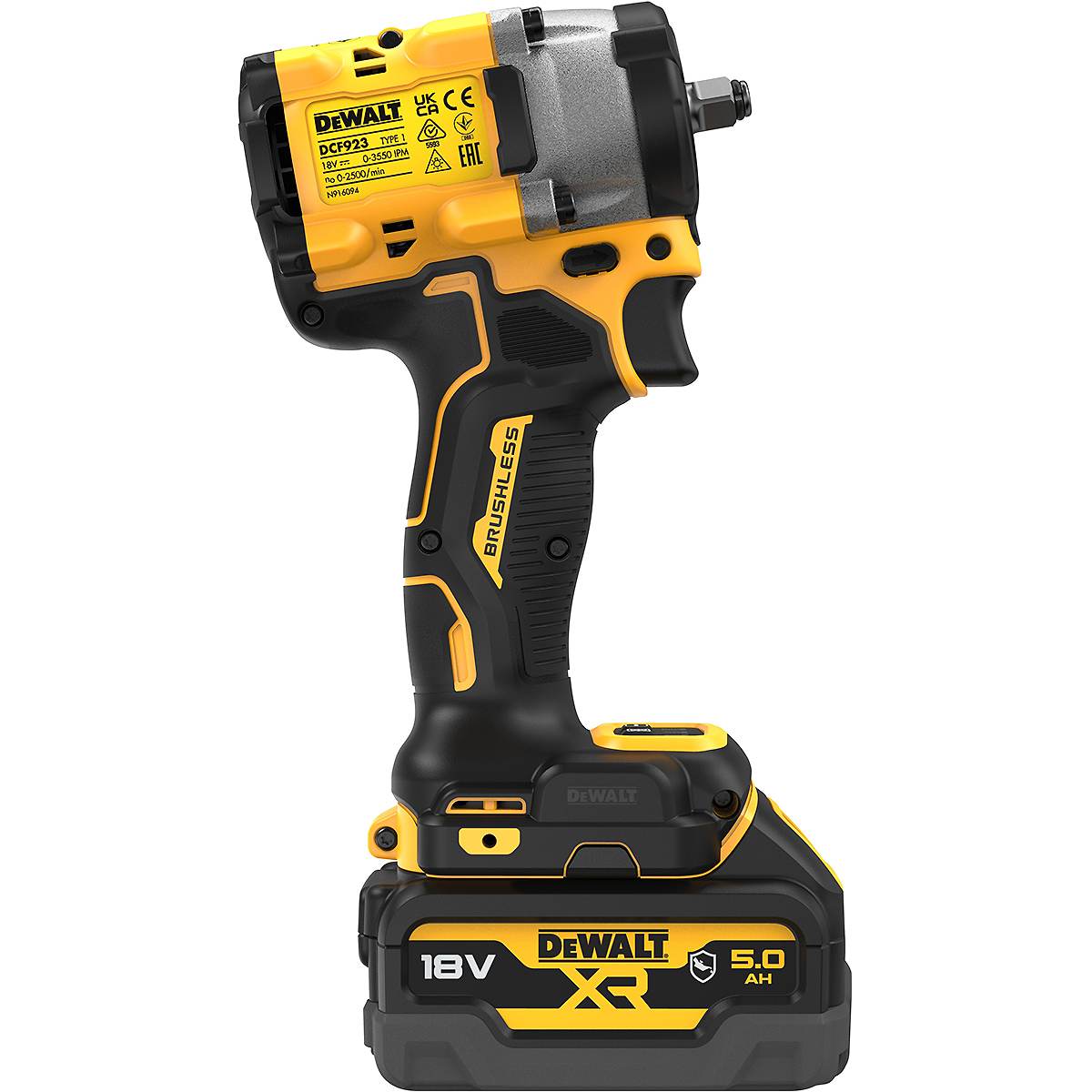DEWALT Akku-Schlagschrauber 3/8 Zoll XR 18V 406Nm Spezialausführung + 2 Akku + Schnellladegerät