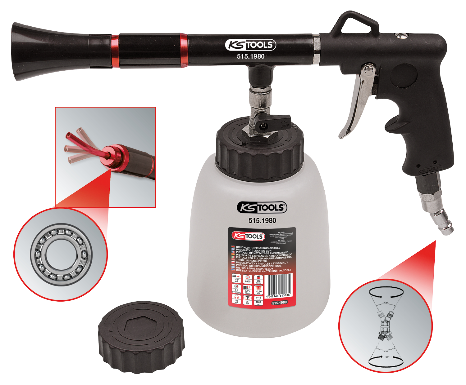KS Tools Druckluft-Reinigungs-Pistole