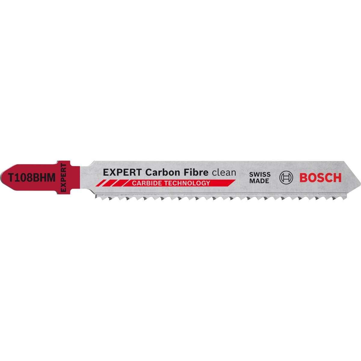 Bosch EXPERT ‘Carbon Fiber Clean’ T 108 BHM Stichsägeblatt, 3 Stück