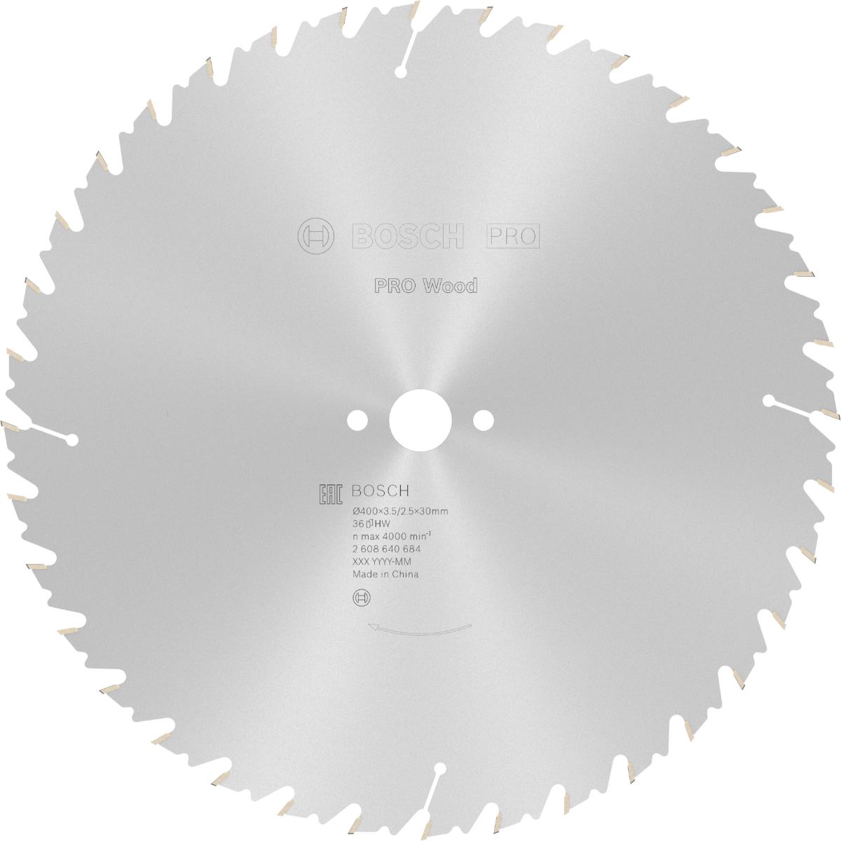 Bosch PRO Kreissägeblatt Speedline Wood, 400 x 30 x 3,5 mm, 36 Zähne