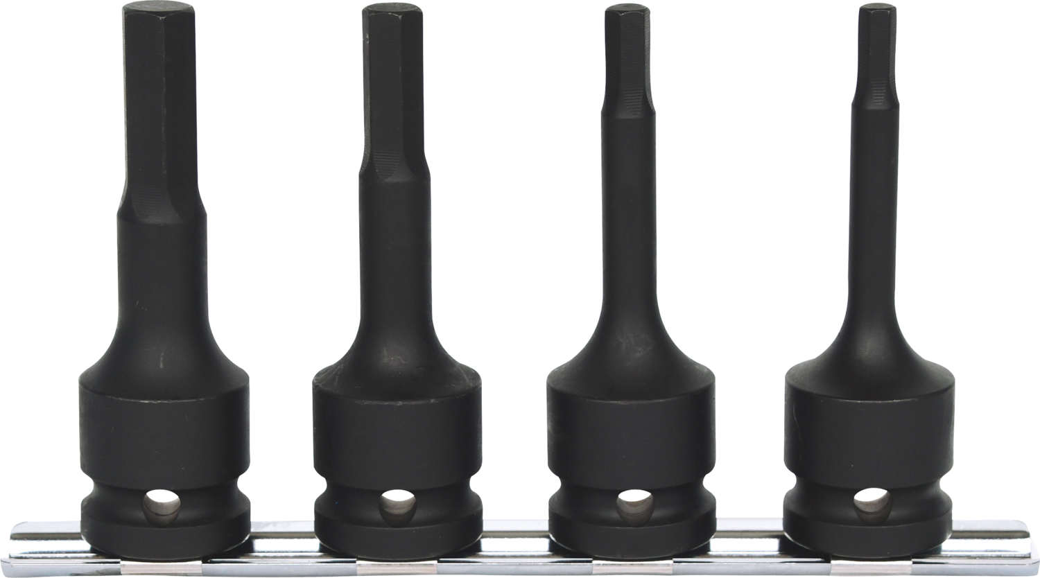 KS Tools 1/2" Kraft-Bit-Stecknuss-Satz, lang, 4-tlg