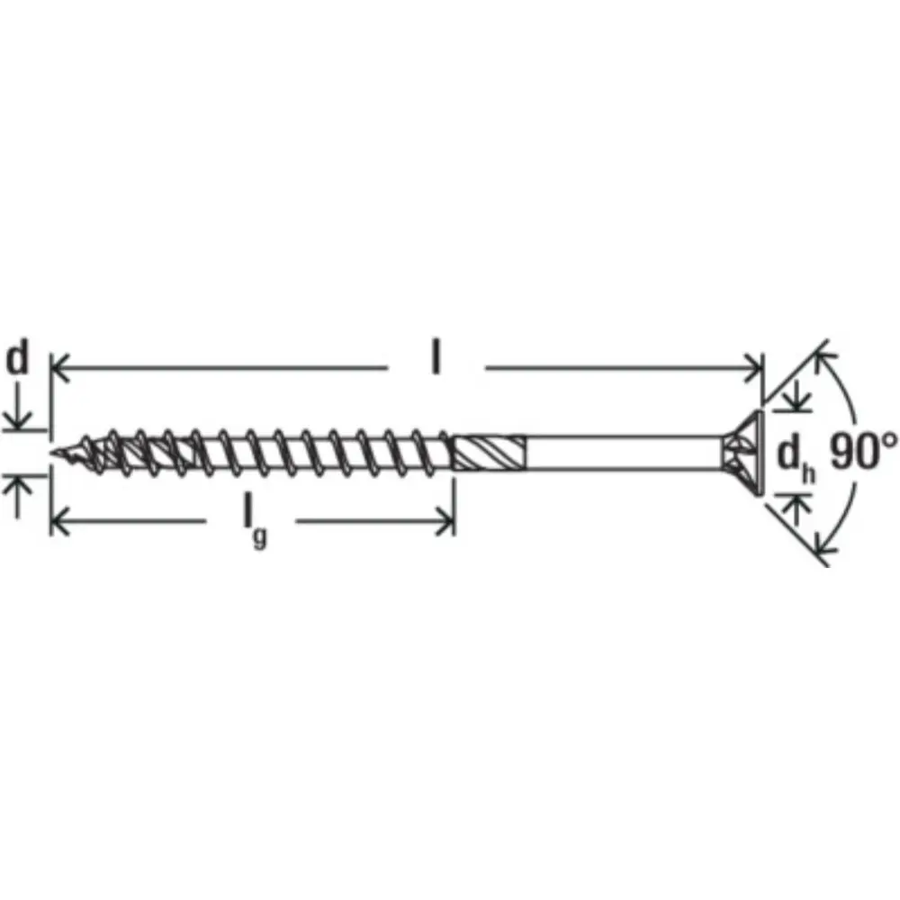 Fischer Holzbauschraube 8,0x80 FPF II CTP BC, Senkkopf, Innenstern TX, Teilgewinde, blauverzinkt