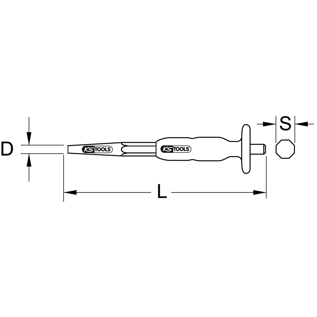 KS Tools Durchtreiber, Ø 5 mm, konisch