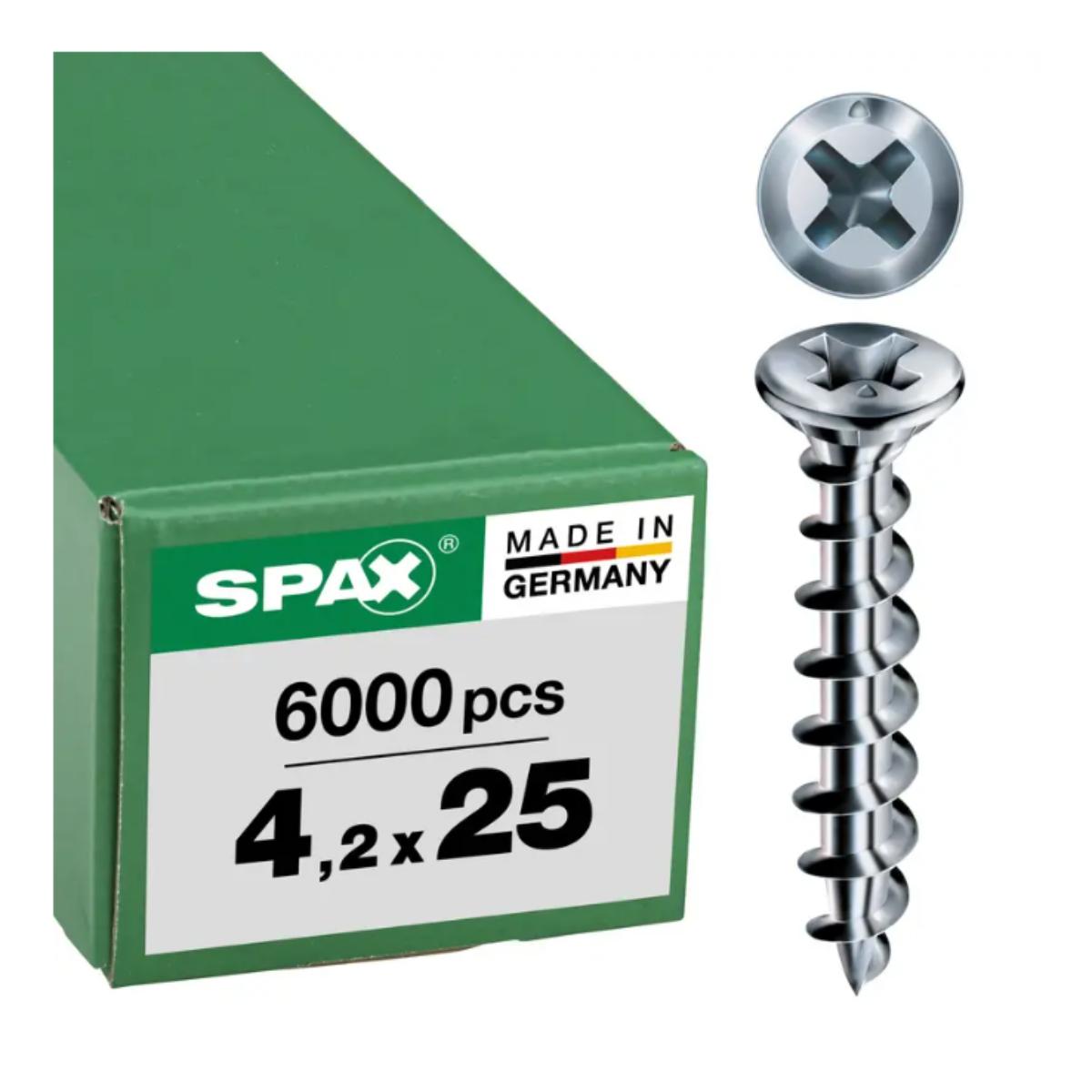 SPAX FEX-KS LINSENSONDERKOPF BREMSRIPPEN KREUZSCHLITZ H2 WIROX MASCHINENKONTROLLIERT 6000 Stück