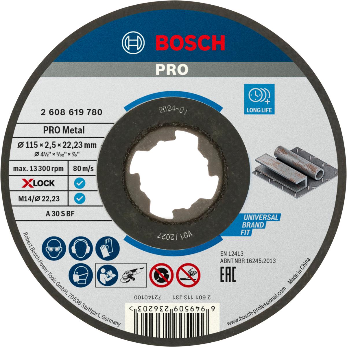 Bosch PRO X-LOCK Standard for Metal Trennscheibe gerade